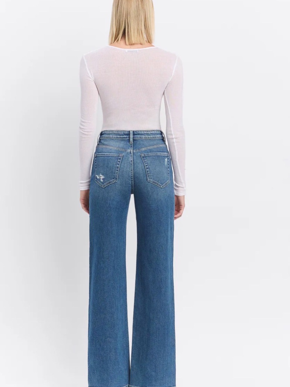 Flying Monkey On Target - Super High Rise Wide Leg Jeans Style #F5922 Size 26 - Picture 3 of 8